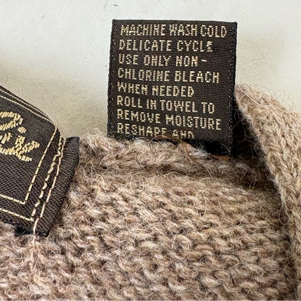 Vintage Eclectic Grandpa Wool Blend Cardigan Vest L - Picture 10 of 11